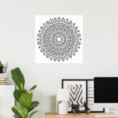 Celtic Knot Mandala 1 Poster (Thuiskantoor)