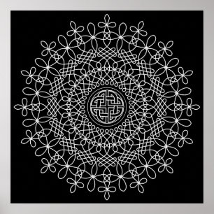Celtic Knot Mandala 2 Poster