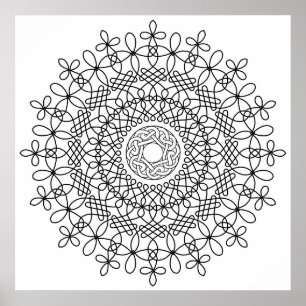 Celtic Knot Mandala 2 Poster