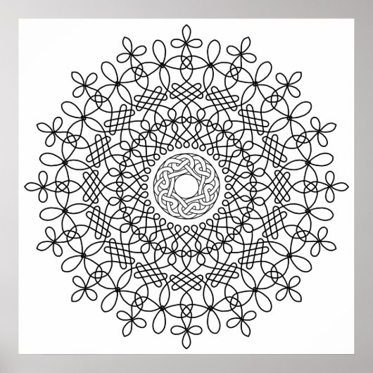 Celtic Knot Mandala 2 Poster (Voorkant)