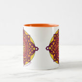 Celtic Knot Medallion Mok_ warme tones_ARD Tweekleurige Koffiemok (Center)