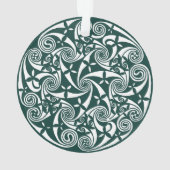 Celtic Knot Medallion Round Design, Iers kunstwerk Ornament (achterkant)