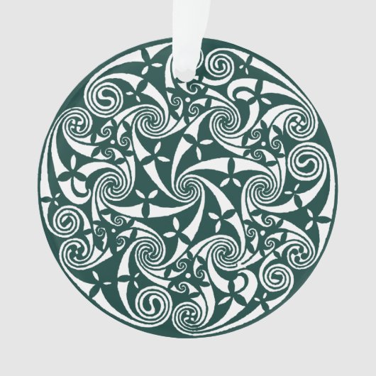 Celtic Knot Medallion Round Design, Iers kunstwerk Ornament (voorkant)