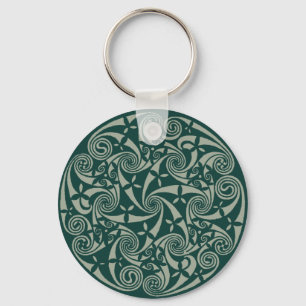 Celtic Knot Medallion Round Design, Iers kunstwerk Sleutelhanger