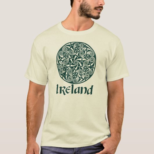 Celtic Knot Medallion Round Design, Iers kunstwerk T-shirt (Voorkant)