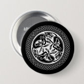 Celtic Knot met honden Ronde Button 7,6 Cm (Voorkant /achterkant)