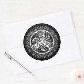 Celtic Knot met honden Ronde Sticker (Envelop)
