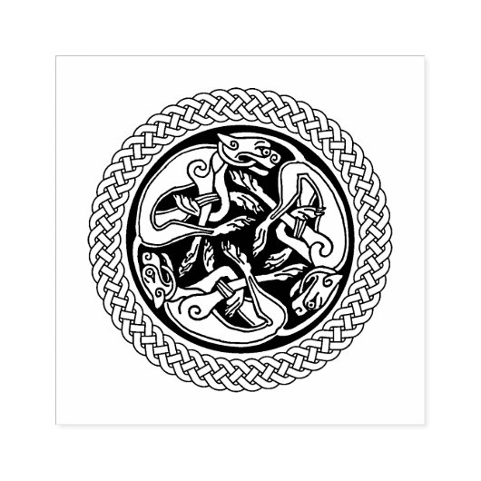 Celtic Knot met honden Rubberstempel (Afrduk)