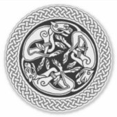 Celtic Knot met honden Sticker (Voorkant)