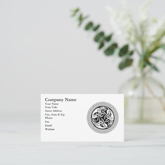 Celtic Knot met honden Visitekaartje (Staand voorkant)