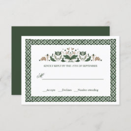 Celtic Knot | Modern Floral Irish Wedding Kaart