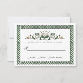 Celtic Knot | Modern Floral Irish Wedding Kaart (Voorkant)