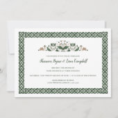 Celtic Knot | Modern Floral Irish Wedding Kaart (Voorkant)