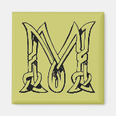  Celtic Knot Monogram Letter M Magneet (Voorkant)
