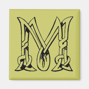 Celtic Knot Monogram Letter M Magneet