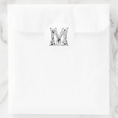  Celtic Knot Monogram Letter M Ronde Sticker (Tas)