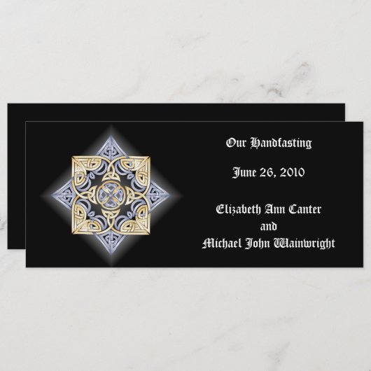 Celtic Knot Multi-Use Card Programmakaart (Voorkant / Achterkant)