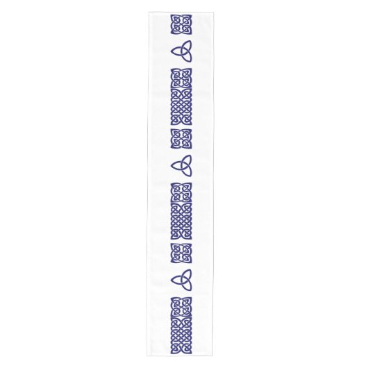 Celtic Knot navy blue table runner Medium Tafelloper (Voorkant)