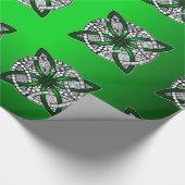 Celtic Knot Original Art Green Cadeaupapier (Hoek)