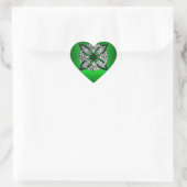 Celtic Knot Original Art Green Hart Sticker (Tas)
