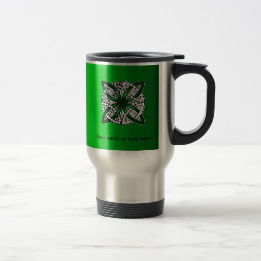 Celtic Knot Original Art Green Reisbeker (Rechts)
