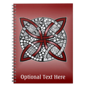 Celtic Knot Original Design Red Notitieboek