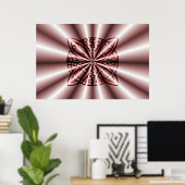 Celtic Knot Original Unique Red Poster (Thuiskantoor)