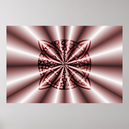 Celtic Knot Original Unique Red Poster (Voorkant)