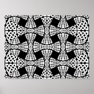 Celtic knot patroon poster