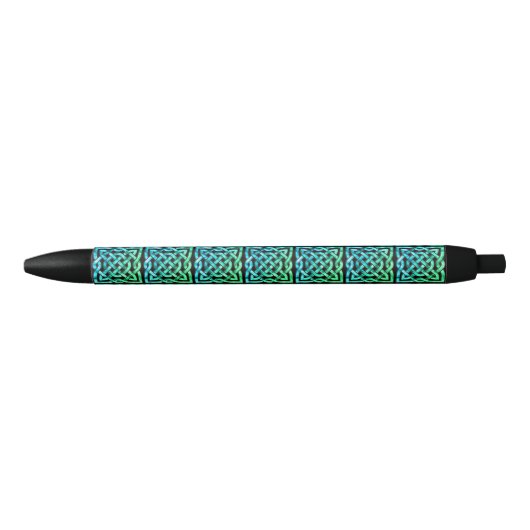 Celtic Knot Pattern Blue Green Pen (Voorkant)