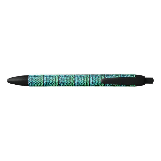 Celtic Knot Pattern Blue Green Pen (Achterkant)