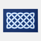 Celtic Knot Pattern, Cobalt Blue en White Deurmat (Voorkant)