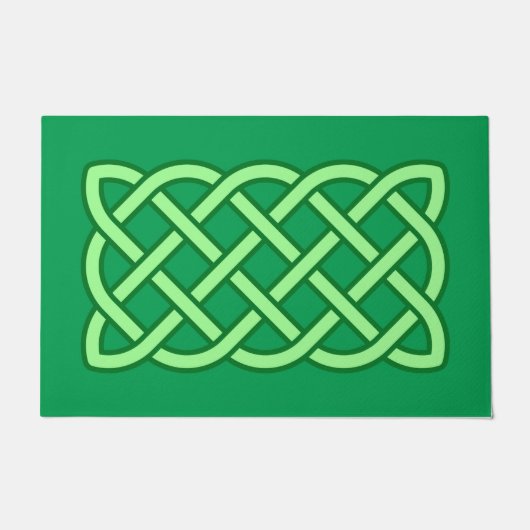 Celtic Knot Pattern, Emerald and Lime Green Deurmat (Voorkant)