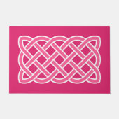 Celtic Knot Pattern, Fuchsia Pink en White Deurmat (Voorkant)