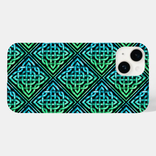 Celtic Knot Pattern iPhone 14 Hoesje (Achterkant (horizontaal))