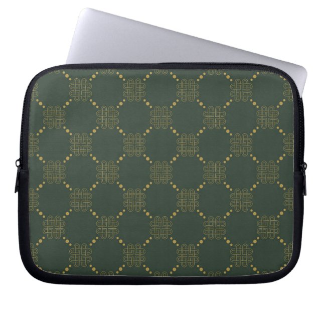 Celtic Knot Pattern Laptop Sleeve (Voorkant)