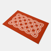 Celtic Knot Pattern, Mandarin Oranje en White Deurmat (Schuin)