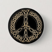 Celtic Knot Pattern Peace Sign Ronde Button 5,7 Cm (Voorkant)