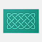Celtic Knot Pattern, Turquoise, Aqua en Blauwgroen Deurmat (Voorkant)