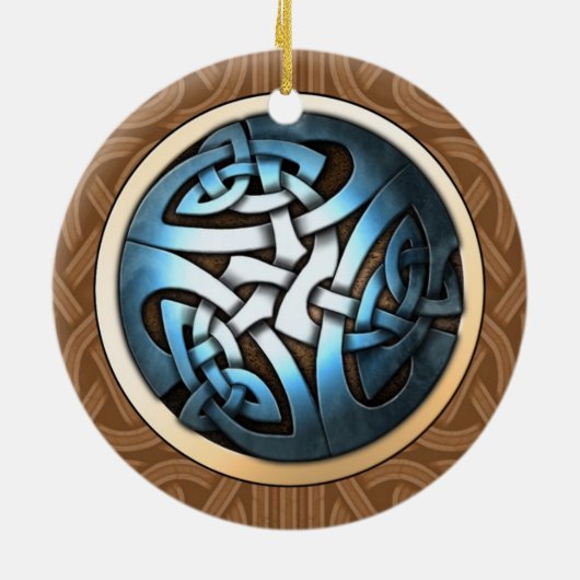 Celtic Knot Pendant/Ornament Keramisch Ornament (Achterkant)