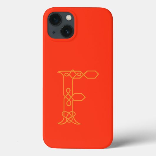 Celtic Knot Personalized F Hoesje-Mate iPhone Case (Achterkant)