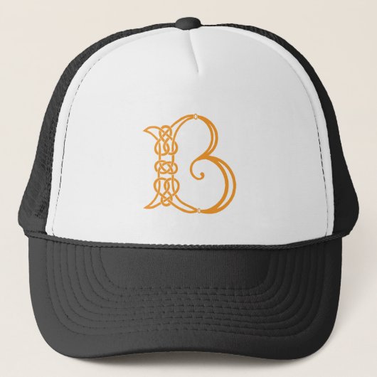 Celtic Knot Personalized Initiaal B Trucker Pet (Voorkant)