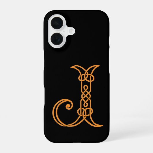 Celtic Knot Persoonlijke J iPhone 16 Hoesje (Achterkant)