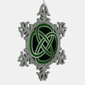 Celtic Knot Pewter Snowflake Ornament (Links)