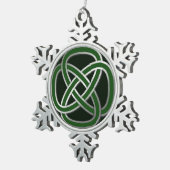 Celtic Knot Pewter Snowflake Ornament (Rechts)