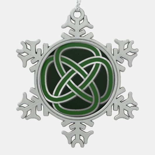 Celtic Knot Pewter Snowflake Ornament (Voorkant)