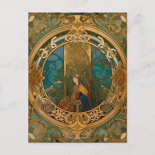 Celtic Knot Queen Colorful Knotwork Briefkaart (Voorkant)