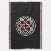 Celtic Knot Red Metallic Blanket Deken (Voorkant Verticaal)