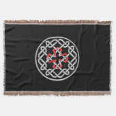 Celtic Knot Red Metallic Blanket Deken (Voorkant)