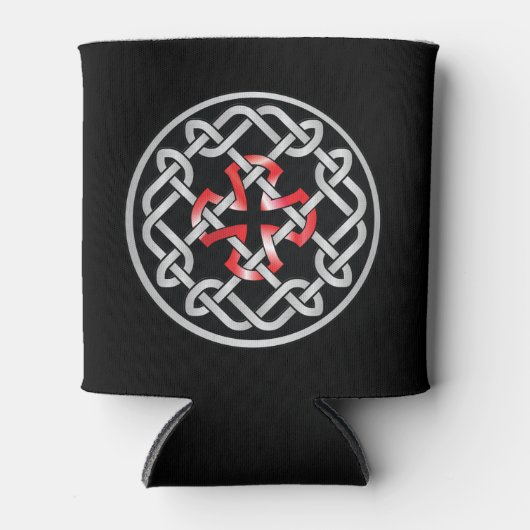 Celtic Knot Red Metallic Blikjeskoeler (Voorkant)